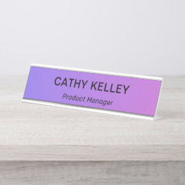 Placa De Mesa Título de Escritório Simples Profissional Moderno