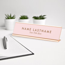 Título Simples de Nome Rosa Pastel Leve