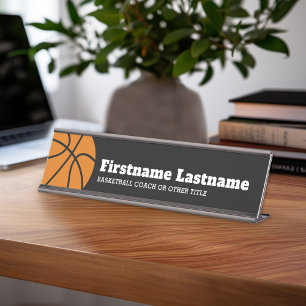 Placa De Mesa Treinador de basquete ou professor de educação f