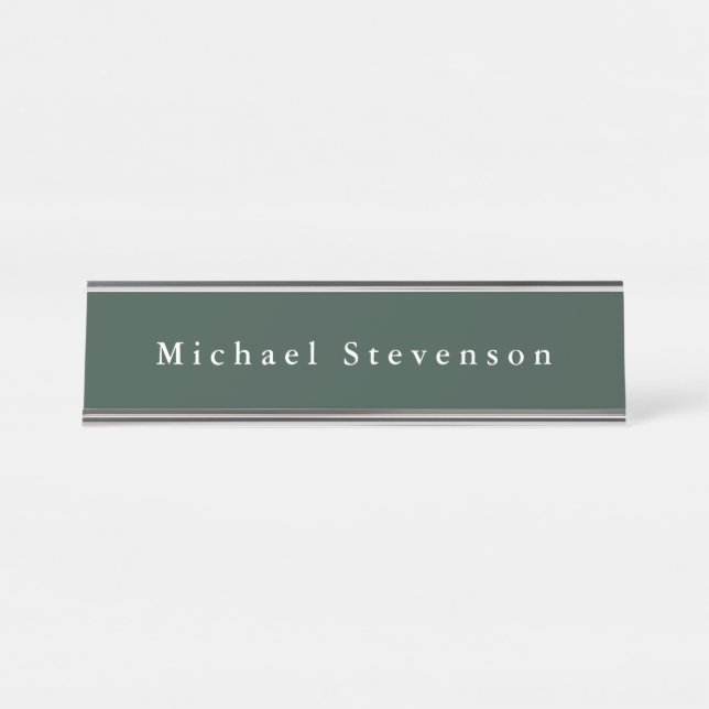 Placa De Mesa Trendy Celtic Green Modern Professional (Frente)