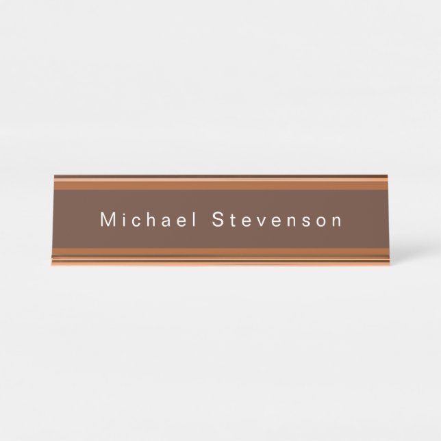 Placa De Mesa Trendy Modern Professional Brown (Frente)