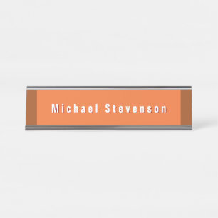 Placa De Mesa Trendy Modern Professional Orange Brown