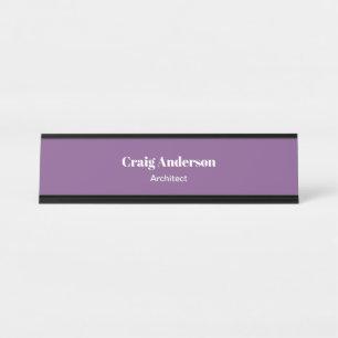 Placa De Mesa Trendy Purple Professional Plain Modern Elegante