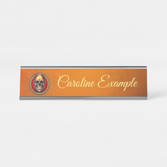 Placa De Mesa Um crânio (Frente)