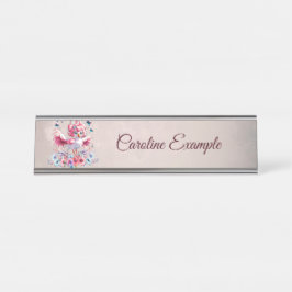 Placa De Mesa Um flamingo bonito no estilo cartoon,