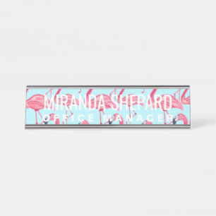 Placa De Mesa Verão cor-de-rosa bonito teste padrão pintado do