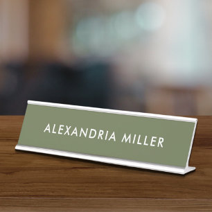 Placa De Mesa Verde Oleícola Personalizado Moderno