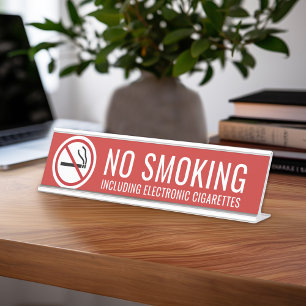Placa De Mesa Vermelho - cigarros eletrônicos de advertência n