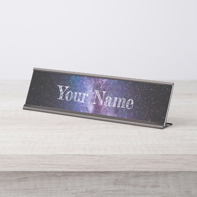 Placa De Mesa Via láctea cores brilhantes (Frente)