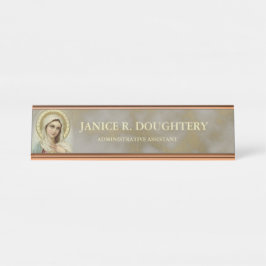Placa De Mesa Virgem Maria dolorosa imaculada personalizada