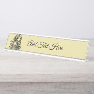 Placa De Mesa Virgem Zodíaco Dourado