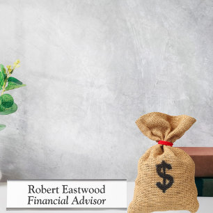 Placa De Mesa White do Financial Advisor