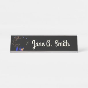 Placa De Mesa Winter Wonderland Lights Blue and White Holiday
