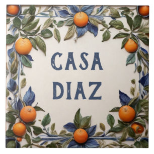 Placa de Nome da Alfândega de Laranjas Espanholas