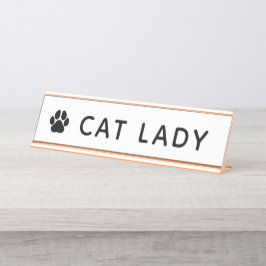 Placa de Nome da Mesa de Gato