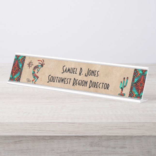 Placa de Nome da Mesa Kokopelli (Frente)