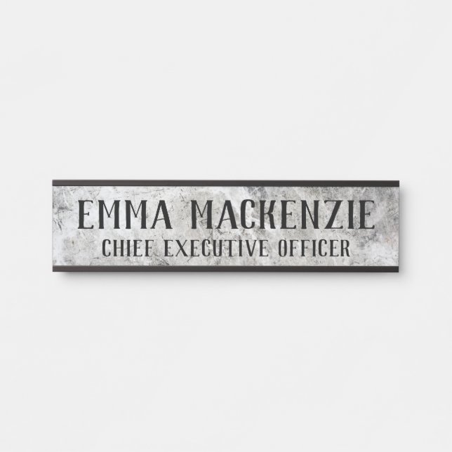 Placa de Nome da Porta de Travagem da cinza Marble (Frente)