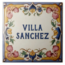 Placa de nome de casa de Design espanhol personali