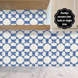 Placa de Nome de Casa Personalizada Azul Azulejo