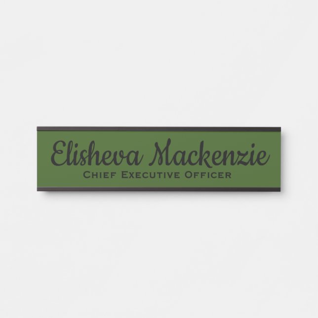 Placa de Nome de Letreiro de Porta de Escritório V (Frente)