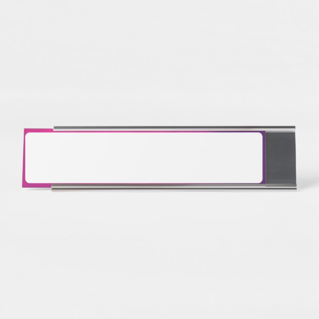 Placa de nome de mesa de gradiente Neon-Pink - Per (Frente)