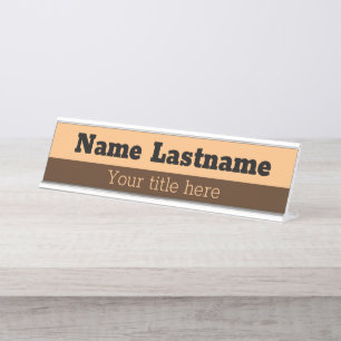Placa de nome de mesa personalizada