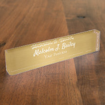 Placa de Nome de Mesa Personalizada Elegante