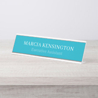 Placa de Nome de Mesa Profissional Moderna Topázio