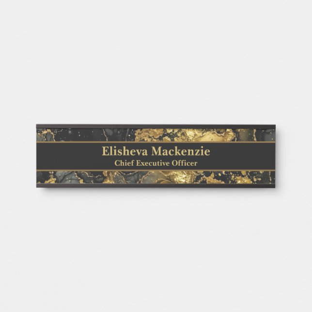 Placa de nome de porta de escritório de mármore pr (Frente)