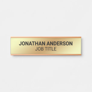 Placa de Nome de Porta de Escritório Profissional