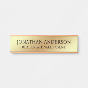Placa de Nome de Porta de Escritório Profissional