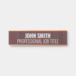 Placa de Nome de Porta de Escritório Profissional