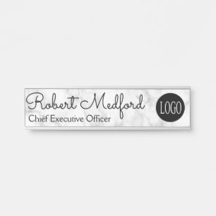 Placa de Nome de Porta de Logotipo de Mármore Mode