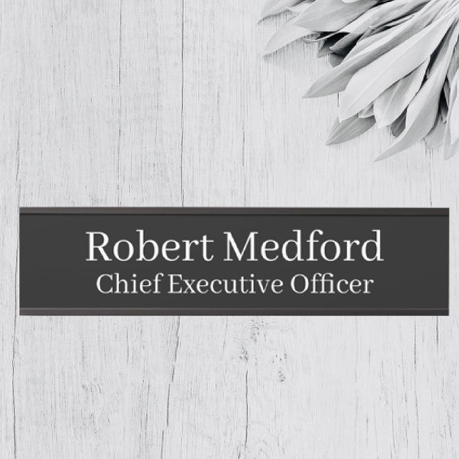 Placa de nome de porta de travamento preto e branc (Criador carregado)