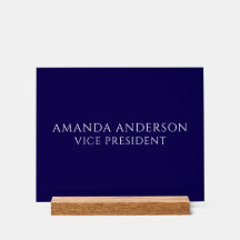 Placa de Nome do Título de Vice-Presidente Azul El