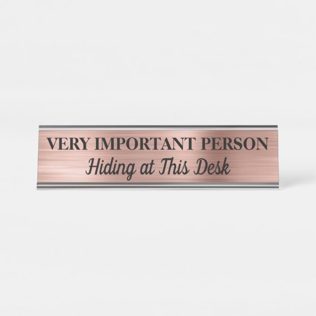 Placa de Nome para Mesa de Pessoa Muito Importante (Frente)