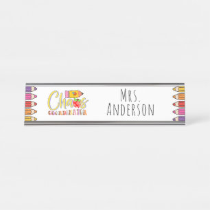 Placa de Nome para Mesa de Presente para Professor