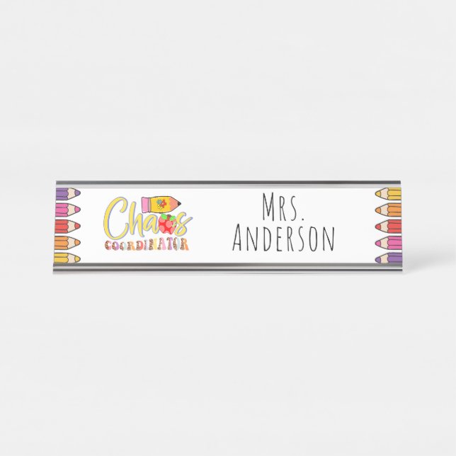 Placa de Nome para Mesa de Presente para Professor (Frente)