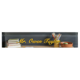 Placa de Nome para Mesa de Professor Estilo Quadro