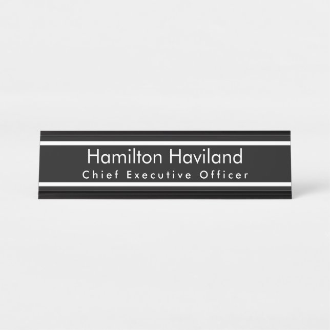 Placa de Nome para Mesa ou Parede HAMbyWG (Frente)