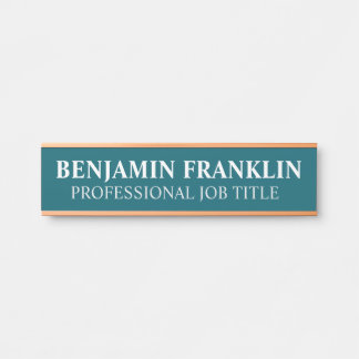 Placa de Nome para Porta de Escritório Profissiona
