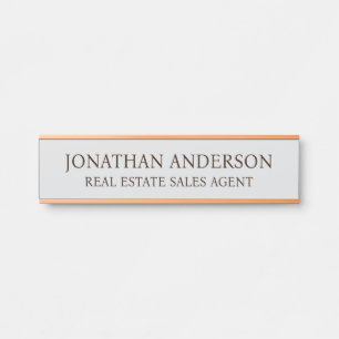 Placa de Nome para Porta de Escritório Profissiona