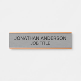 Placa de Nome para Porta de Escritório Profissiona