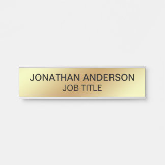 Placa de Nome para Porta de Escritório Profissiona