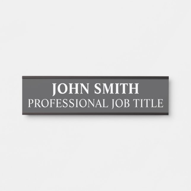 Placa de Nome para Porta de Escritório Profissiona (Frente)