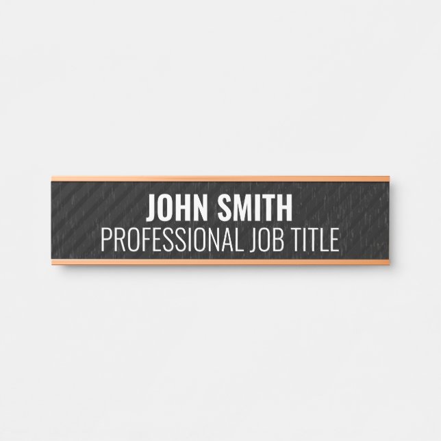 Placa de Nome para Porta de Escritório Profissiona (Frente)