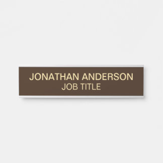 Placa de Nome para Porta de Escritório Profissiona
