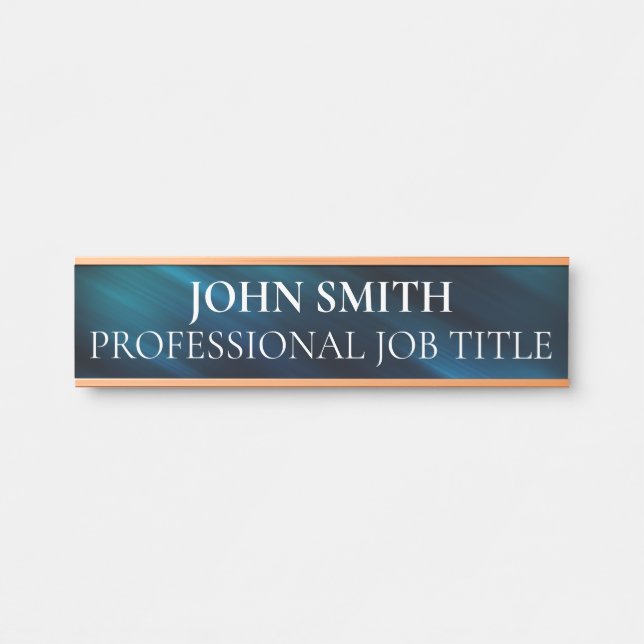 Placa de Nome para Porta de Escritório Profissiona (Frente)