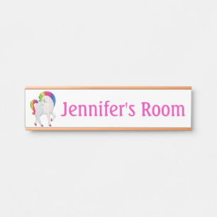 Placa de Nome para Porta do Quarto da Menina Unicó