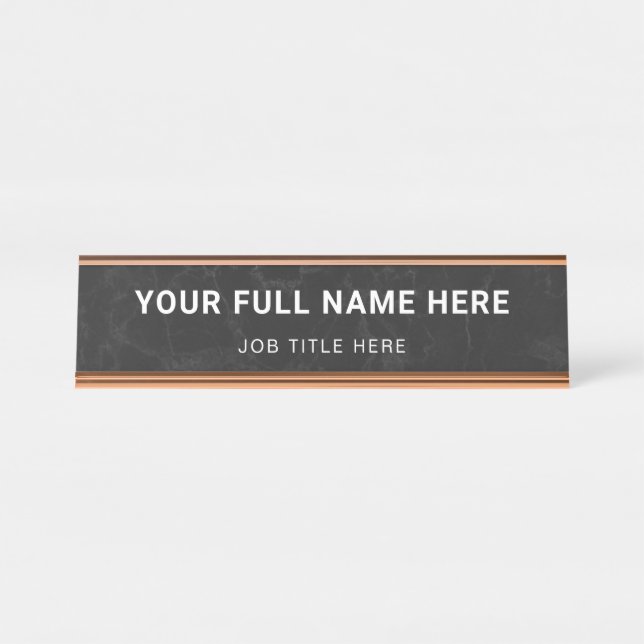 Placa de Nome Personalizada para Mesa de Escritóri (Frente)